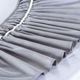 thumbnail image 3 of UniVerse Wrap Around Bed Skirt Three Fabric Sides Elastic Dust Ruffled 16 Inch Tailored Drop,Easy to Install Fade Resistant-Grey, Queen/King, 3 of 12