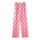 thumbnail image 5 of Pantalones largos para niños, pantalones casuales holgados para estar en casa, pantalones para dormir, pantalones holgados de pierna ancha para niños y niñas, pantalones de poliéster para niños, 5 of 5