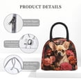 thumbnail image 4 of Rateoe Vintage Red Flower Chihuahua Pattern Lunch Bag Women, Lunch Box, Lunch Bag, Small Leakproof Lunch Tote Large Capacity Reusable Insulated Cooler Lunch Container, 4 of 6