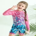 thumbnail image 3 of Adarluvy Girls Long Sleeve Swimsuit One Piece Bathing Suit Zipper UPF 50+ Rashguard Swimwear,4-9 Years, 3 of 7