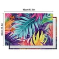 thumbnail image 6 of Colorful Tropical Leaf Pattern Summer Placemats Table Placemats Set Of 4-Linen Kitchen Washable Placemats Table Mats 11.8"x17.7" Non-Slip Heat Resistant, 6 of 6