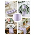thumbnail image 4 of Purple Striped Cloth Napkins Washable Set of 1, Modern Farmhouse Purple White Stripes Reusable Dinner Table Napkins Cloth Bulk for Weddings Kitchen Restaurants Hotel Events Parties 20 x 20 Inch, 4 of 9