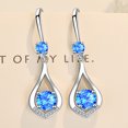 thumbnail image 3 of HANXIULIN Diamond-Studded Crystal Creative Earrings Dangle Earrings Temperament Long Drop Earrings for Women Girls, 3 of 6