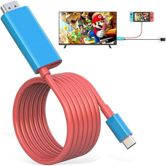 USB C to HDMI Adapter Cable for Nintendo Switch Dock,6FT/1.8M Switch Docking Station for TV with 4K Switch Dock HDMI Cable, 100W Switch Charging Dock