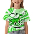 thumbnail image 3 of CAIXIA Kids Tie Dye Shirt Size 6-18 Dinosaur Shirt For Boys Hippies Senior Short Sleeve Tees Tie-Dye T Shirt For Boys Girls, 3 of 7