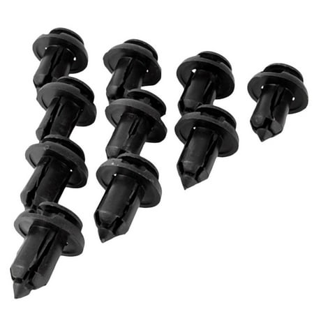

OUTAD 5PCS 10 pcs Packed Black Insight Front Bumper Locking Hooks & Clip Fastener Push Latch Rivet Trim Rivet For Honda Accord