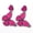 magenta, variant on 1pair Cicada Wing Butterfly Long Drop Earrings, Minimalist Elegant Trendy Women Jewelry