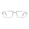 thumbnail image 1 of Squared Rectangle Dad Style Metal Rim Eye Glasses Silver, 1 of 4