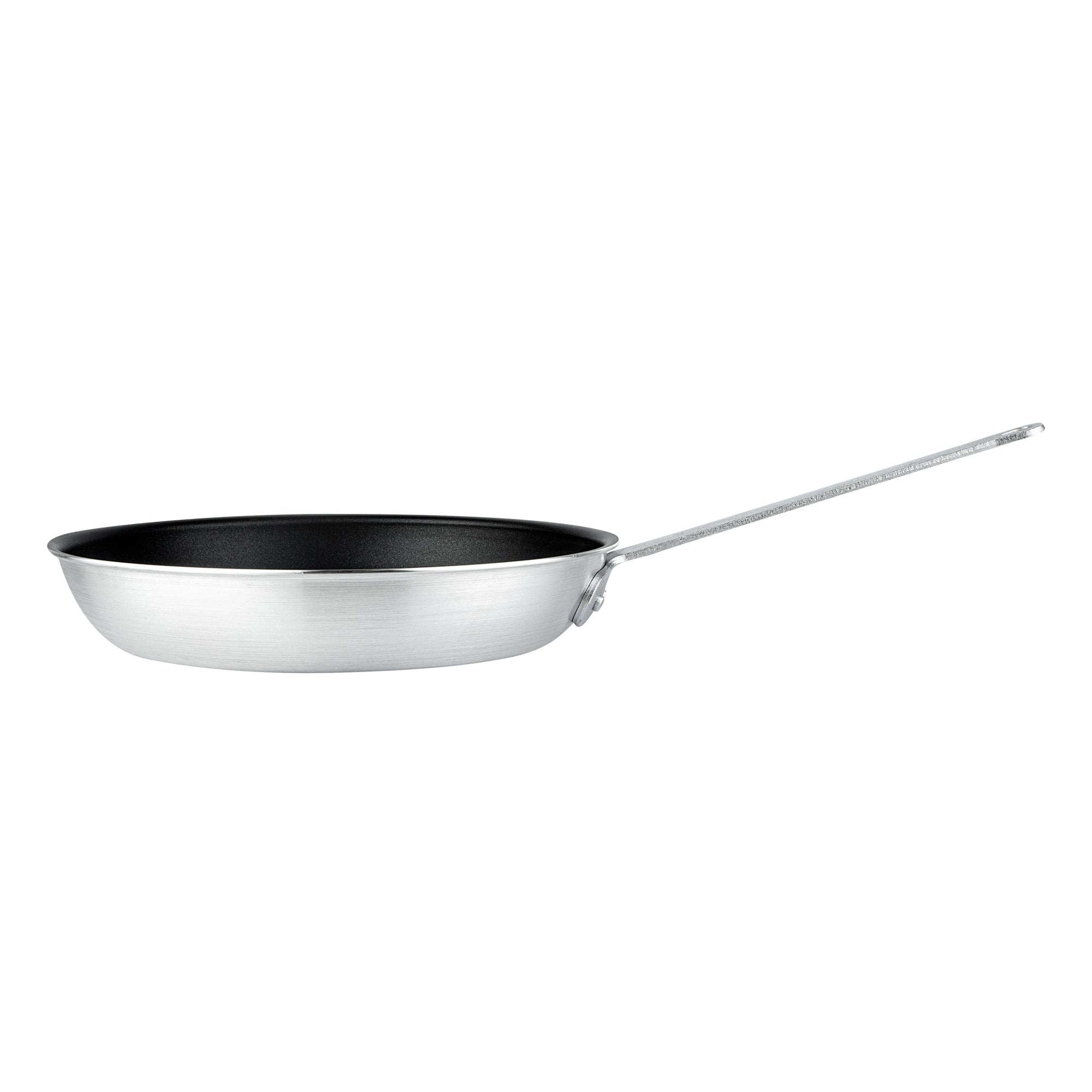 Restaurantware-Met Lux 14 Inch Fry Pan, 1 No-Stick Frying Pan - Induction-Ready, Triple-Riveted, Black Aluminum Cooking Skillet, Durable, For Searing, Sautéing, And Browning Food