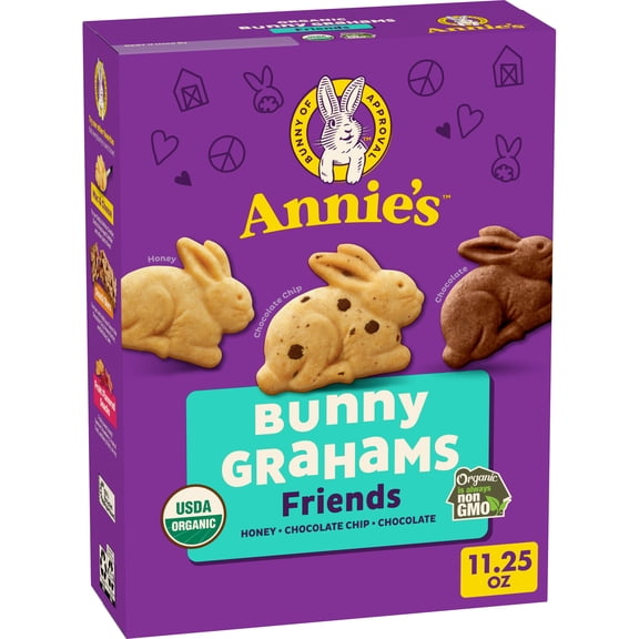 Annie's Organic Friends Bunny Grahams, Baked Graham Snacks, 11.25 oz