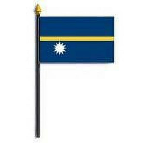 Nauru - 4"X6" Stick Flag