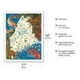 thumbnail image 2 of State of Maine Wildlife Map - New England - Vintage Pictorial Map by J.G. Shelley & Louis Koster c.1950s - Fine Art Matte Paper Print (Unframed) 11x14in, 2 of 4