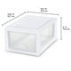 thumbnail image 3 of Cajón de almacenamiento Sterilite 20518006PK2 de plástico apilable, 2 unidades, blanco, 3 of 9