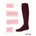 thumbnail image 3 of MeMoi Girls Cozy Cable Ribbed Knit Knee-High Socks - Girls - Female, 9-11, Dark Maroon, 3 of 12