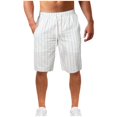 thumbnail image 1 of Plebaso Men's Striped Shorts 2025 Summer Drawstring Casual Shorts Lightweight Beach Short Pants for Men, 1 of 5