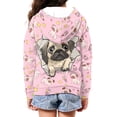 thumbnail image 4 of chaqlin Pugs Zip up Hoodies for Girls 6-7 Cute Long Sleeve Hoodie Kids Hooded Jacket Lightweight Loose Athletic Pullover Tops with Pockets, 4 of 5