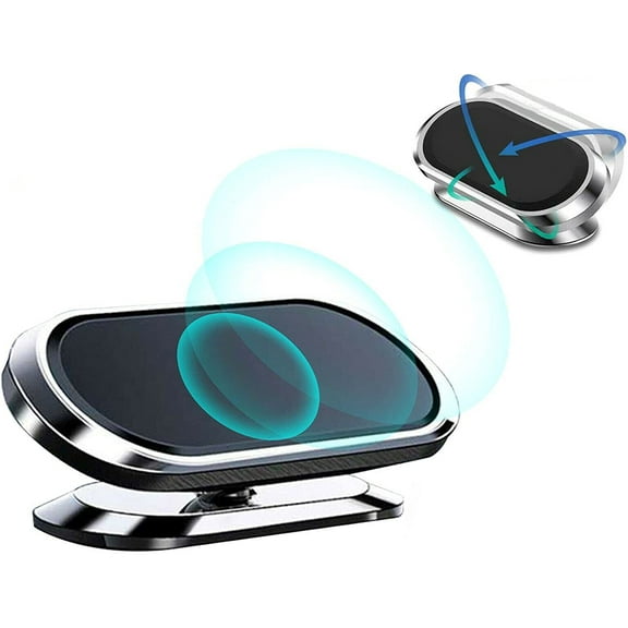 Universal Magnetic Flex Car Phone Holder, Dashboard 360° Adjustable Car Mount Smartphone Magnet, Mini-size, Not Take Up Space, Levitation Power 12lb, Unlimited In The Size Of Mobile Phone(Black)