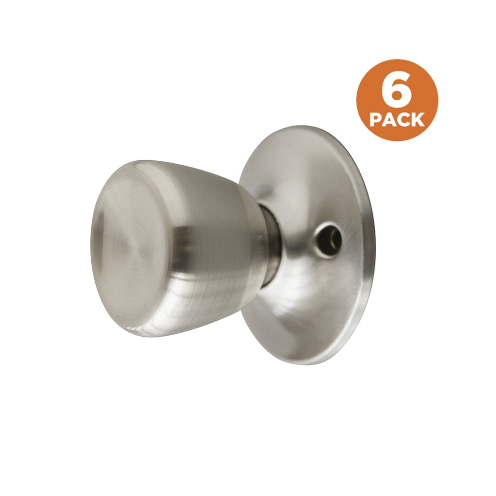Design House 190793 6 Pack Terrace Dummy Door Knob Satin Nickel