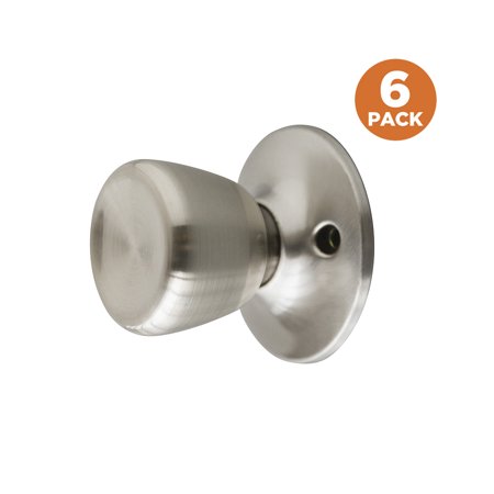 Design House 190793 6 Pack Terrace Dummy Door Knob Satin Nickel