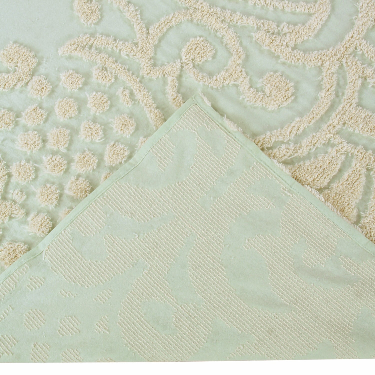 Better Trends Chenille Bedspread For Full/Double Size Bed 100% Cotton Lightweight Bedspread for all Season 96" x 110" Florence Collection (Sage)