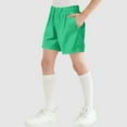 thumbnail image 2 of Linfrsh Cargo Shorts for Boys Girls Shorts Kids High Waisted Cargo Shorts Summer Casual Shorts with Pockets(Green,Size 12-13 T), 2 of 6