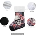 thumbnail image 3 of Coolnut 1PCS Halloween Skull Christmas Stockings Personalized 18”Large with Plush Cuff Christmas Decorations Stocking Holiday and Family Stocking Tree Fireplace Decor Decor Gifts, 3 of 7
