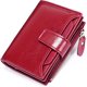 thumbnail image 1 of Cartera de mujer de cuero genuino, monedero delgado, monedero con cremallera para mujer y tarjetas múltiples, billeteras cortas antibloqueo, 1 of 1