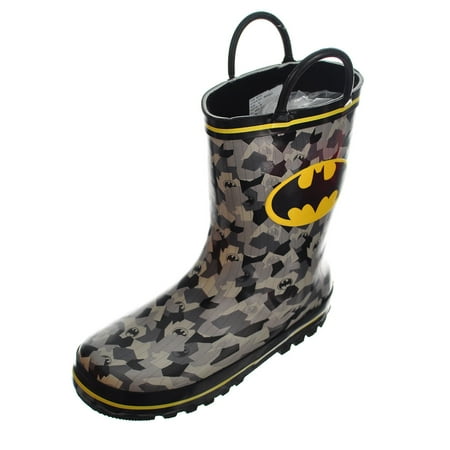 Batman Boys' Rubber Rain Boots (Sizes 7 - 12)