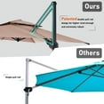 thumbnail image 3 of Summit Living 10ft Beige Offset Patio Umbrella, Fade Resistant, 3 of 19