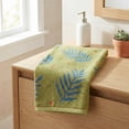 thumbnail image 7 of REGALWOVEN Cotton Soft Hand Towel for Bathroom, Leaf Pattern Absorbent Towel for Home, Kitchen 29" x 13" Green 1pk, 7 of 7