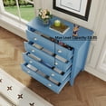 thumbnail image 3 of 4 Drawers Dresser for Bedroom, Light Blue Storage Chest, Small Dresser with Drawers Storage, 37.7" Large Night stand for Living Room, Hallway, 3 of 16