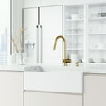 thumbnail image 3 of VIGO Matte Stone White Composite 33 in. Single Bowl Flat Farmhouse Kitchen Sink with Faucet in Matte Gold and Accessories, 3 of 10