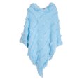thumbnail image 1 of Suéter de punto bohemio para mujer, otoño e invierno, talla grande, con capucha, chal, poncho, chal de punto, capa, borla, 1 of 5