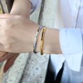 thumbnail image 4 of Hot Sale Buckle gold plated jewlery bangle open cuff bracelet & bangle luxury bangle for friendship gift  stainless steel bangle, 4 of 5