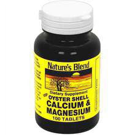 Nature's Blend Oyster Shell Calcium & Magnesium Tablets, 750 mg, 100 Ct
