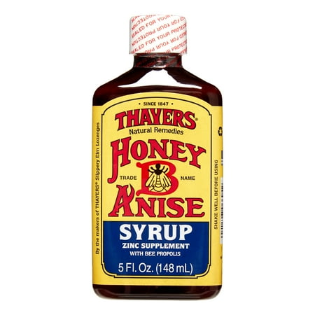 Thayer's sirop supplément de zinc avec Propolis, Miel-B-anis, 5 oz liq