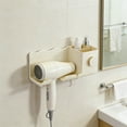 thumbnail image 5 of Hair Tool Organizer Wall Mount, No-Drilling Bathroom Storage Holder for Hair Dryer, Straightener & Brushes, Rust-Proof Plastic with Adhesive, 5 of 6