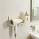 thumbnail image 5 of Organizador de herramientas para el cabello de pared sin taladro | Cesta de baño para secador, plancha y cepillos | Plástico ABS, impermeable, adhesivo y con tornillos, 5 of 6