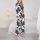 thumbnail image 3 of Balery Black And White Sheeps Conjunto de Pijama con Estampado para Mujer, Conjunto de Dos Piezas con Manga Larga, Ropa de Dormir Suave con Bolsillos, Pijamas Cómodos-Large, 3 of 7