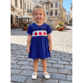 thumbnail image 6 of BemeyourBBs Toddler Girls Back to School Dress Outfit Kids Kindergarten Dress Outfits Apple Embroidery Peter Pan Doll Collar Short Sleeve Dress Little Baby Girl Summer Casual Dress, 6 of 9