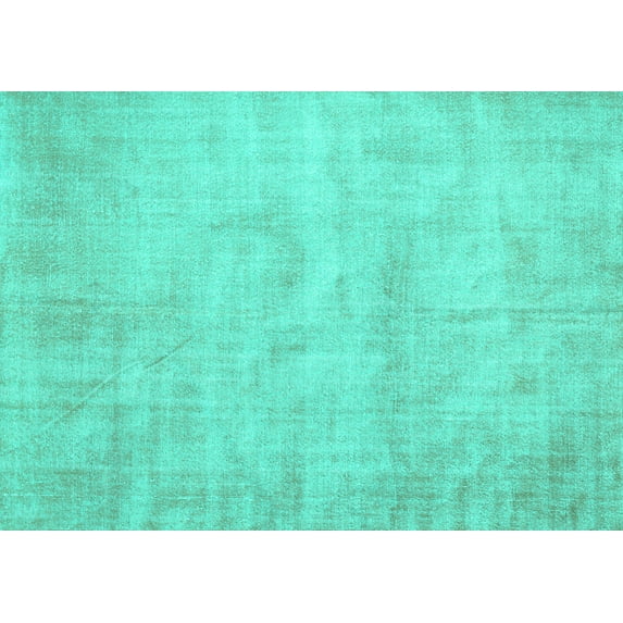 Ahgly Company Machine Washable Indoor Rectangle Abstract Turquoise Blue Contemporary Area Rugs, 2' x 5'