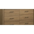 Mainstays Hillside 6Drawer Dresser, Walnut Finish