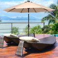 thumbnail image 3 of 9FT Strip Light Umbrella Waterproof Folding Sunshade Top Color(Resin Baseis Not Included, And 75690825、65010574、94617980、53133242 Codes Are Required For The Resin Base), 3 of 30