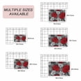 thumbnail image 6 of Red Black Flowers Outdoor Rug 5x7 Ft, Non Slip Washable Area Rug, Abstract Botanical Floral Textured Plant Patio Rugs Carpet Runner, Large Floor Mat for Indoor/Outdoor Deck Porch Camping, 6 of 8