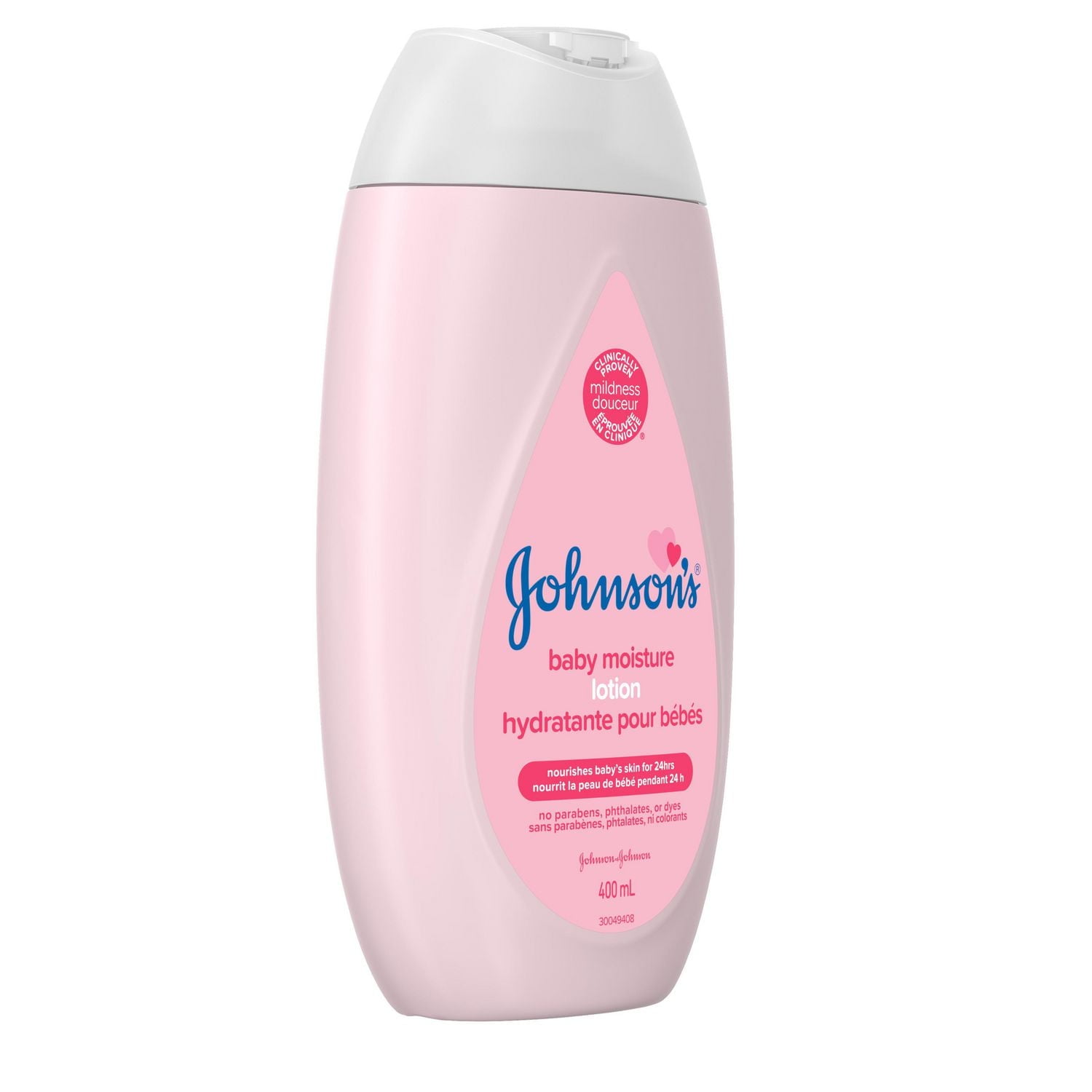 Lotion hydratante pour bébés Johnson’s - Hydratant pour le crops à l'huile de coco - Soins de la peau pour bébés - Sans parfum - 400 ml 400 ML