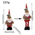 thumbnail image 2 of AmaMary Christmas Retractable Decorative Figurines Christmas Snowman Reindeer Santa Plaid Standing Home Decor Dolls Doors Windows Tables Trees Festive Christmas Gifts, 2 of 6