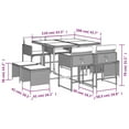 thumbnail image 2 of vidaXL 9 Piece Patio Dining Set with Cushions Brown Poly Rattan, 2 of 11