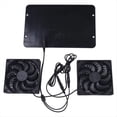 thumbnail image 4 of Kit de Ventilador Solar de 10 W con Doble Ventilador y 12 V de Ahorro de Energía, con Panel Solar y Cable de Conexión para Invernaderos y Casas de Mascotas., 4 of 6