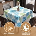 thumbnail image 4 of Square Tablecloth Stain Resistant Wrinkle Free Washable Soft Table Cloth, Decorative Geometric Flower Table Cover for Dining Room, Indoor and Outdoor Use, 54 x 54 Inch, 4 of 6