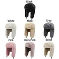 thumbnail image 4 of Warm Thick Plush Windproof Winter Hat Snow Caps Russian Ushanka Bomber Hat BLACK, 4 of 8